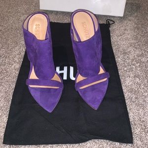 Schutz purple pointed suede Jasmin shoe